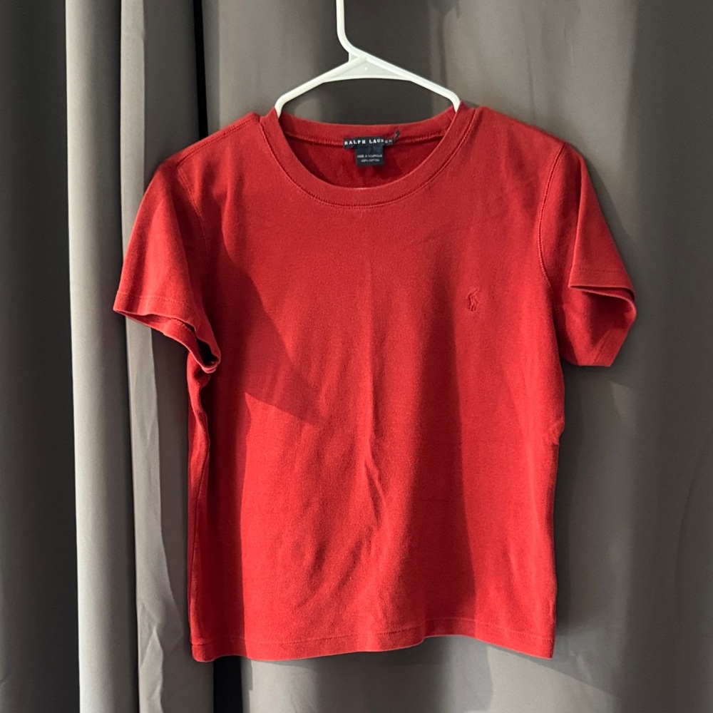 Ralph Lauren Red Crewneck Short Sleeve Tee